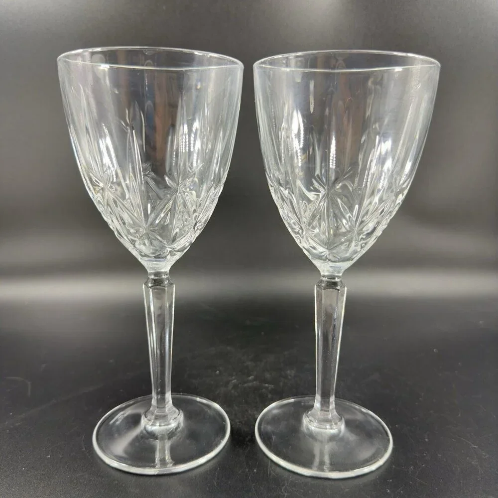 Waterford Crystal‎ Marquis Clear Sparkle Elegant Glassware Goblet Glasses 2 Set